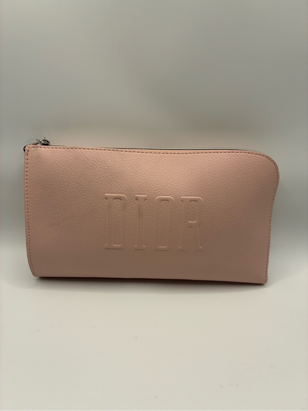 Dior Blush Embossed Leather Zip Pouch